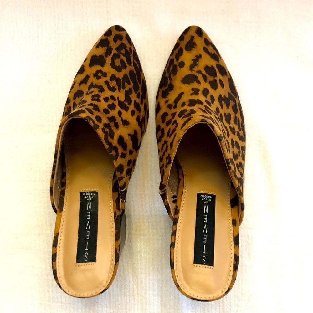 Steven by Steve Madden neva leopard mules slip on… - image 3